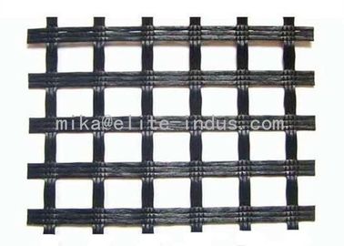Uniaxial / Biaxial Geogrid, Warp Knitting Polyester Geogrid For Road Construction