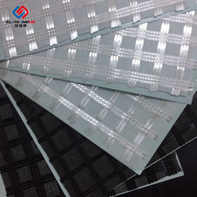 Reinforcement Warp Knitting Fiberglass Geogrid Composite Geotextile 50 Kn - 300 KN